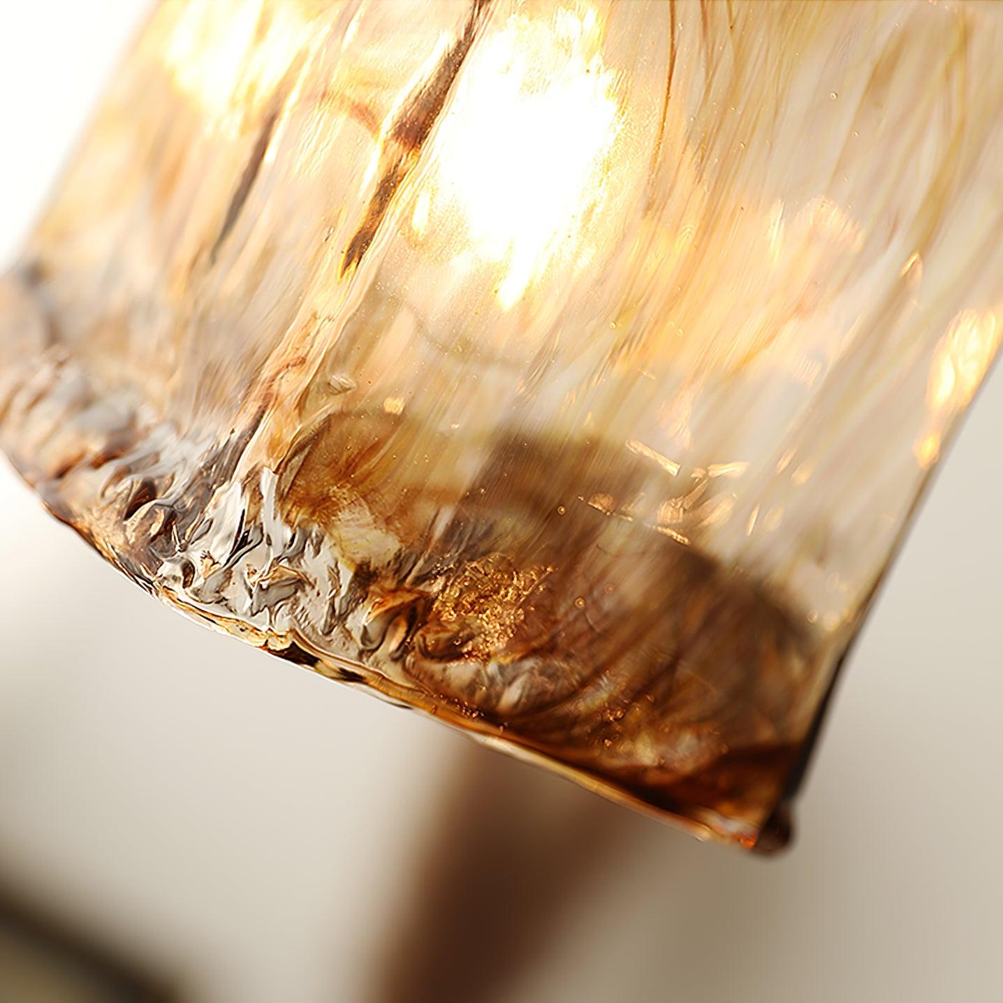 Vintage pendel i brunt glas – Elegant retro hængelampe til stue, køkken og spisestue
