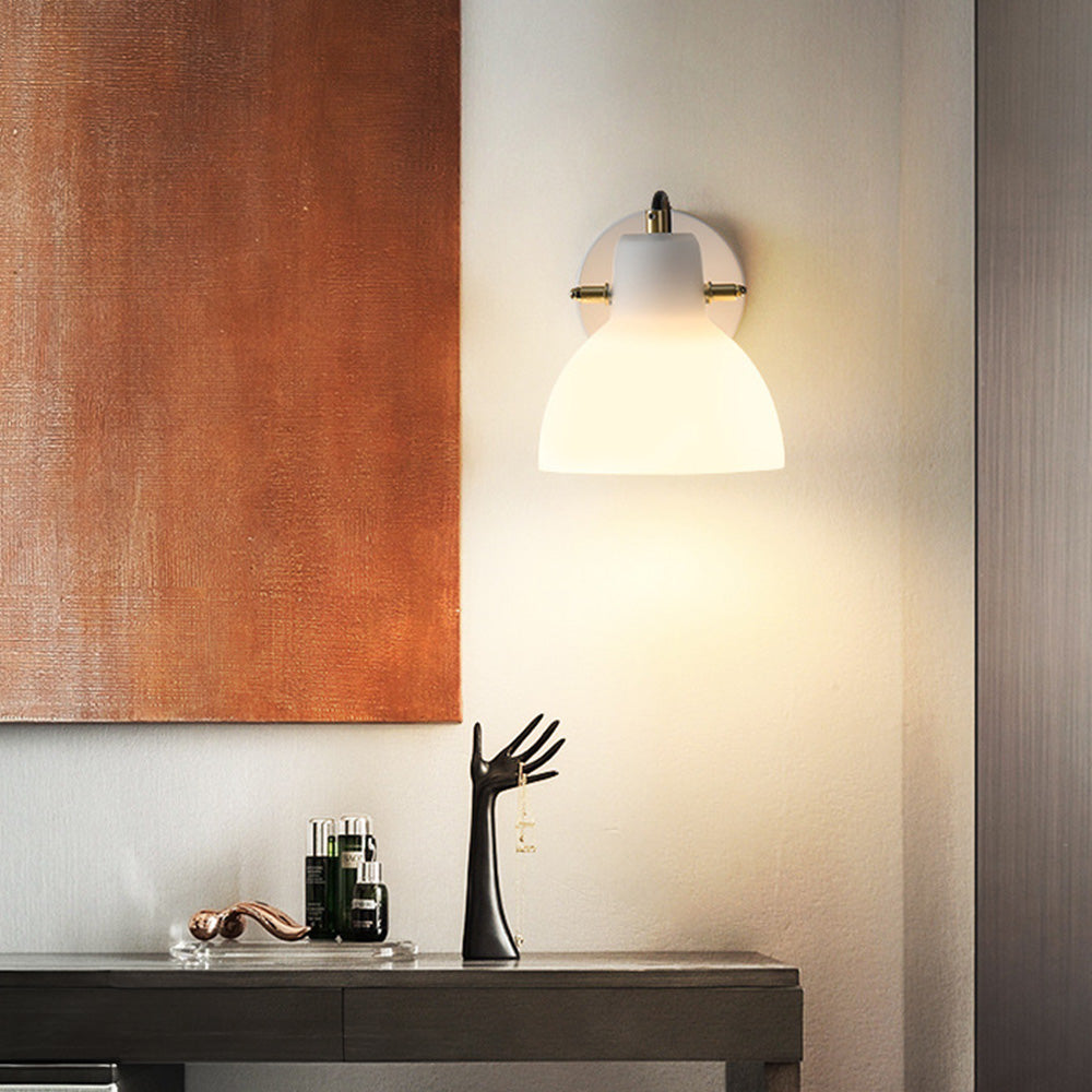 EssenceGlow - Minimalistisk hvid væglampe i glas
