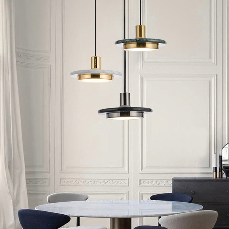 MarbleGlow – Moderne Pendellampe i Enkel Marmor Design til Spisestue og Stue