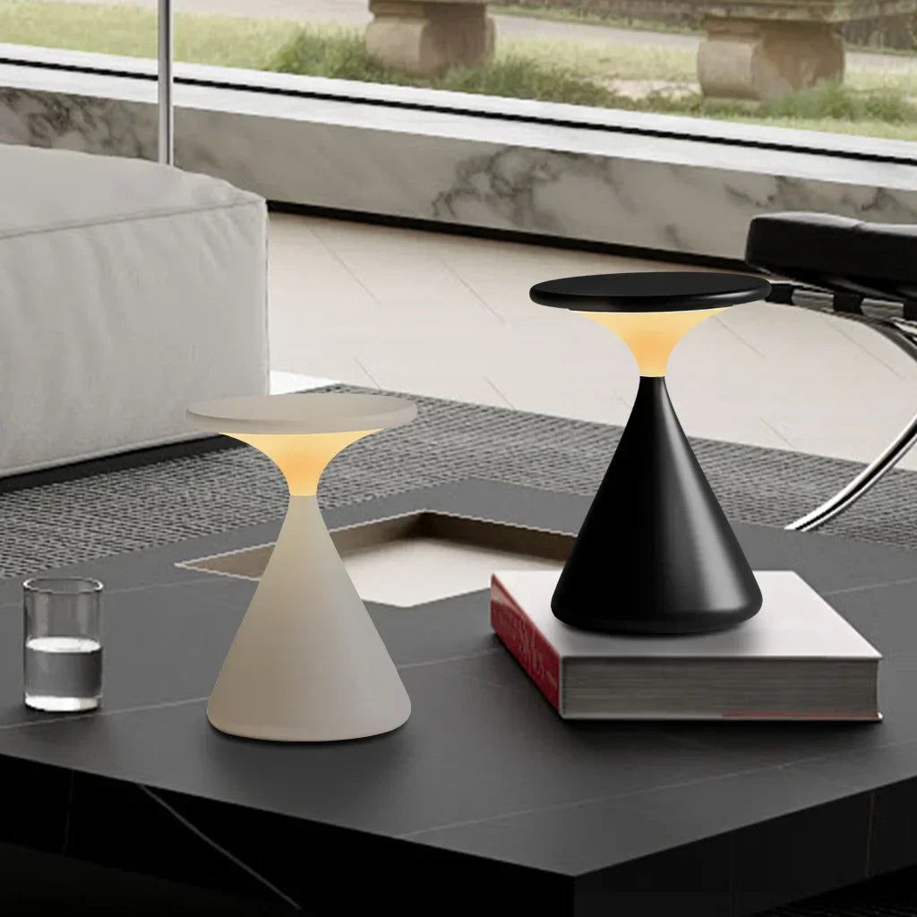 Aeron Timeglas ledningsfri bordlampe – Moderne stilfuld lampe til stue, soveværelse og kontor