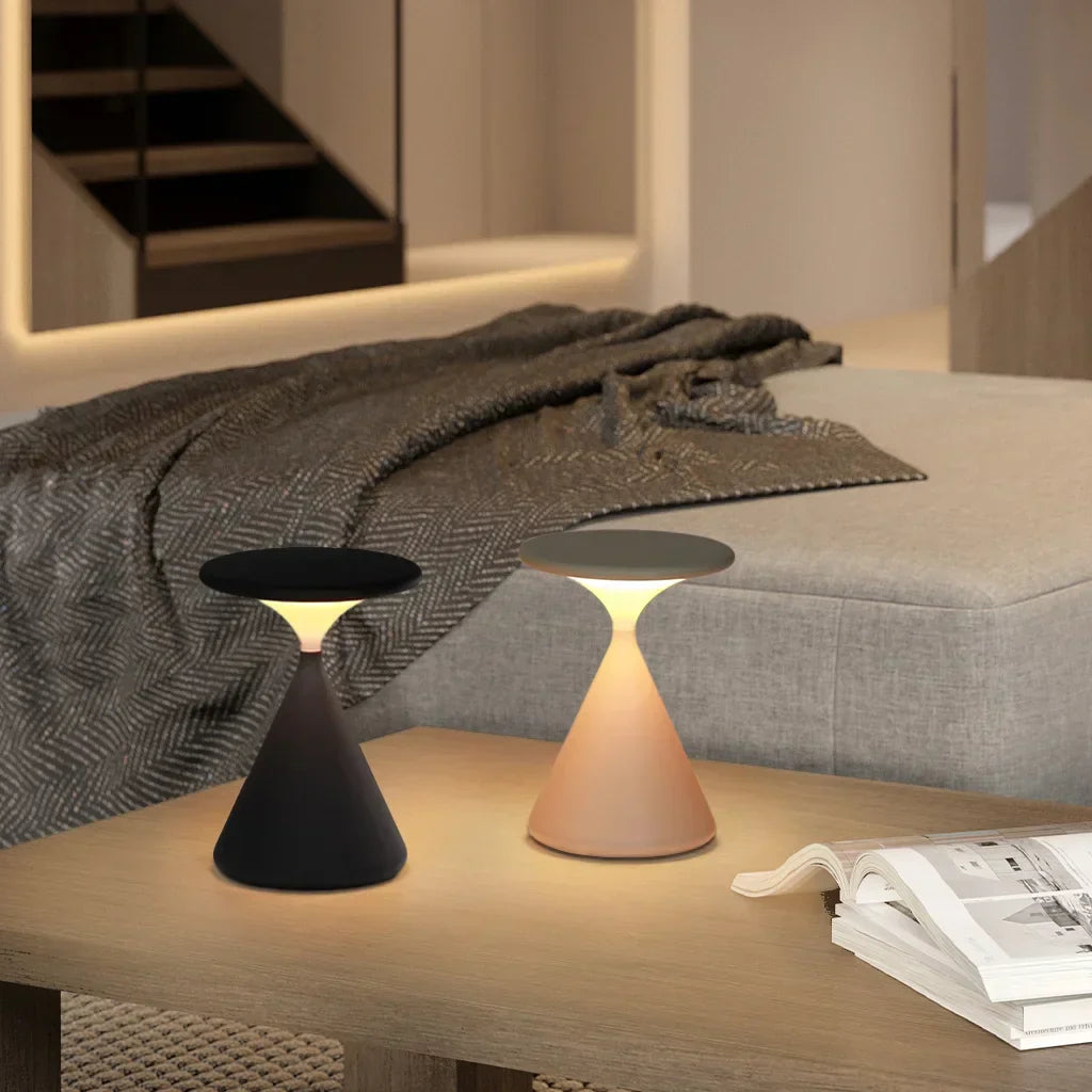 Aeron Timeglas ledningsfri bordlampe – Moderne stilfuld lampe til stue, soveværelse og kontor