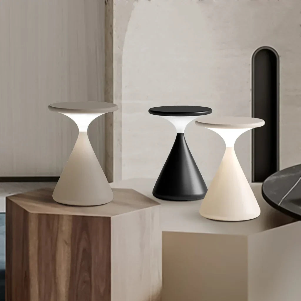 Aeron Timeglas ledningsfri bordlampe – Moderne stilfuld lampe til stue, soveværelse og kontor