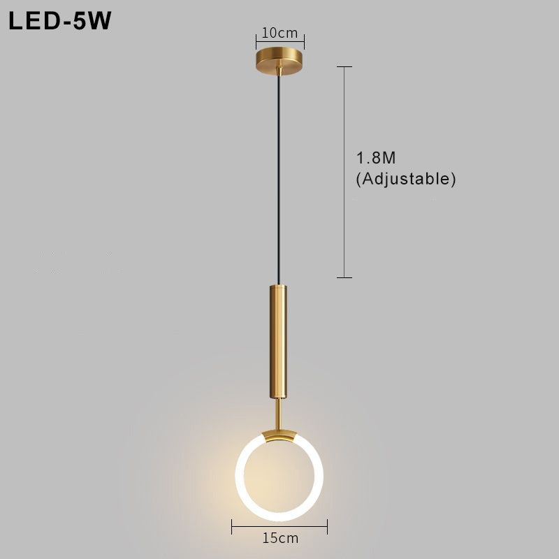 Nordic Simple – Enkel LED Pendellampe i Moderne Nordisk Design til Spisestue og Stue