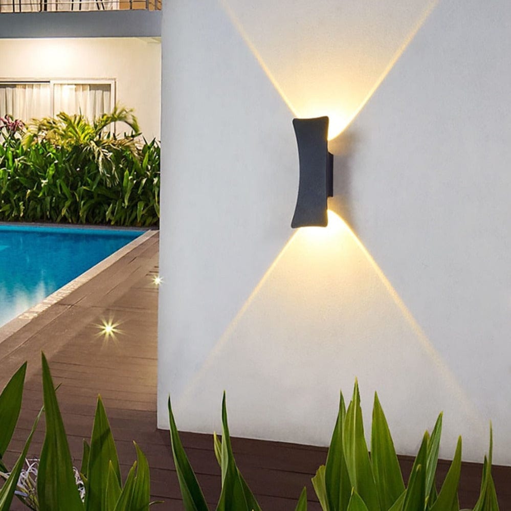 Sunset Glow – Elegant Udendørs Væglampe til Facade, Terrasse og Havebelysning