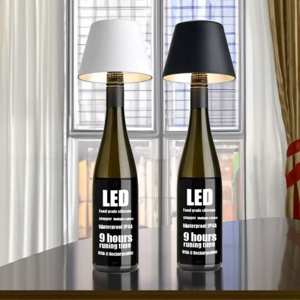 BottleLight – Genopladeligt Bordlampehoved til Vinflasker i DIY Design