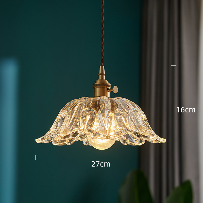 FloraGlass – Elegant Pendellampe i Glasblomst Design til Spisestue og Stue