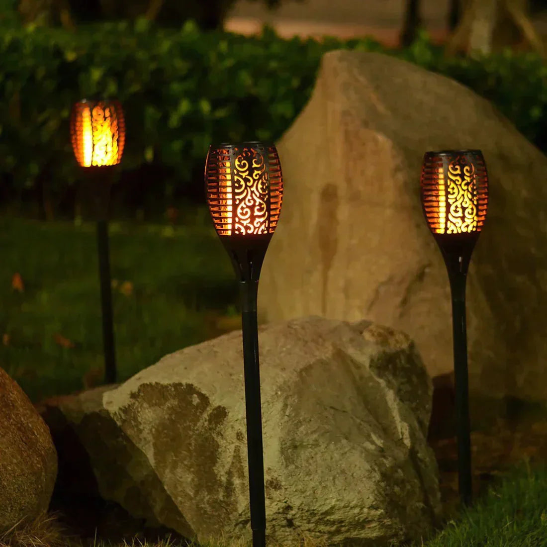 SolarTouch Duo – Udendørs Solcellelamper med Touch-aktivering (2-pak) til Have, Terrasse og Altan