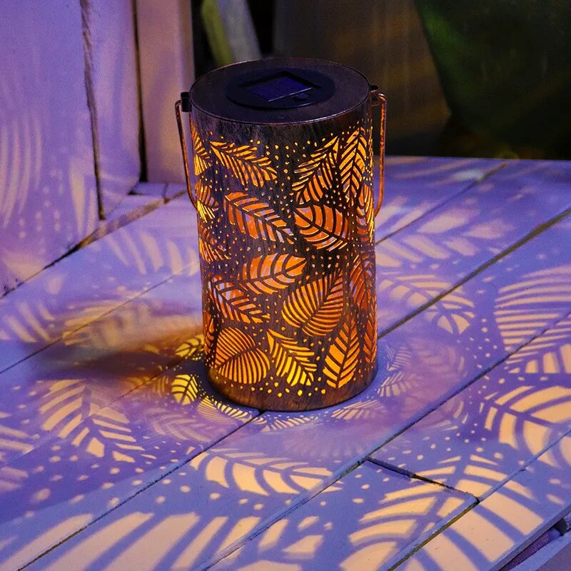 LeafGlow Lantern – Dekorativ Lanterne med Lysende Blade til Stemningsfuld Udendørs- og Indendørsbelysning