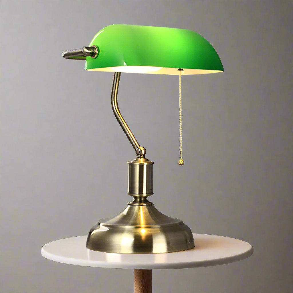 Bordlampe i glas i europæisk stil – Elegant moderne lampe til stue, soveværelse og kontor