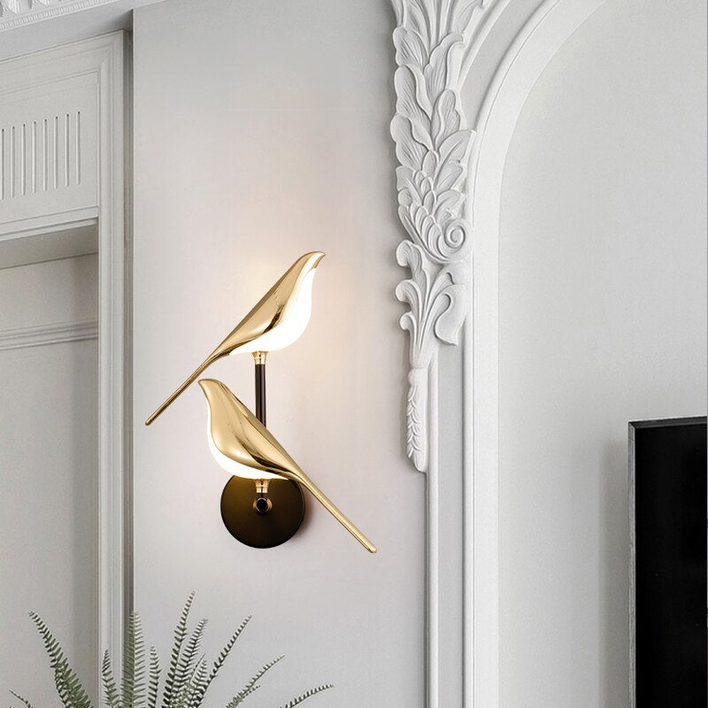 MrBird Glow – Moderne Væglampe med Elegant Fugledesign til Dekorativ Belysning Inde og Ude