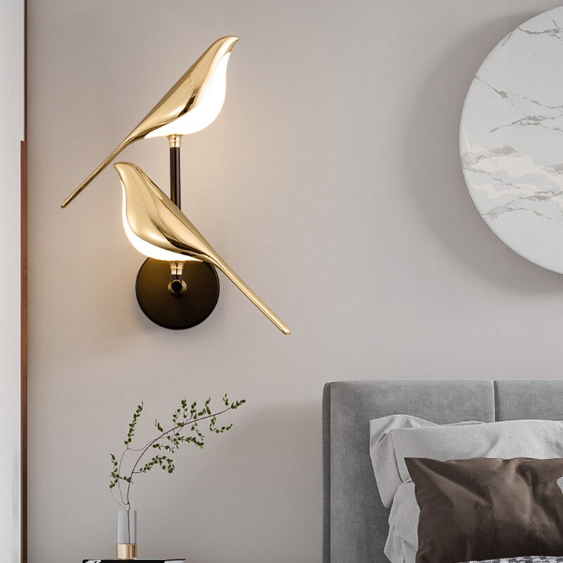 MrBird Glow – Moderne Væglampe med Elegant Fugledesign til Dekorativ Belysning Inde og Ude