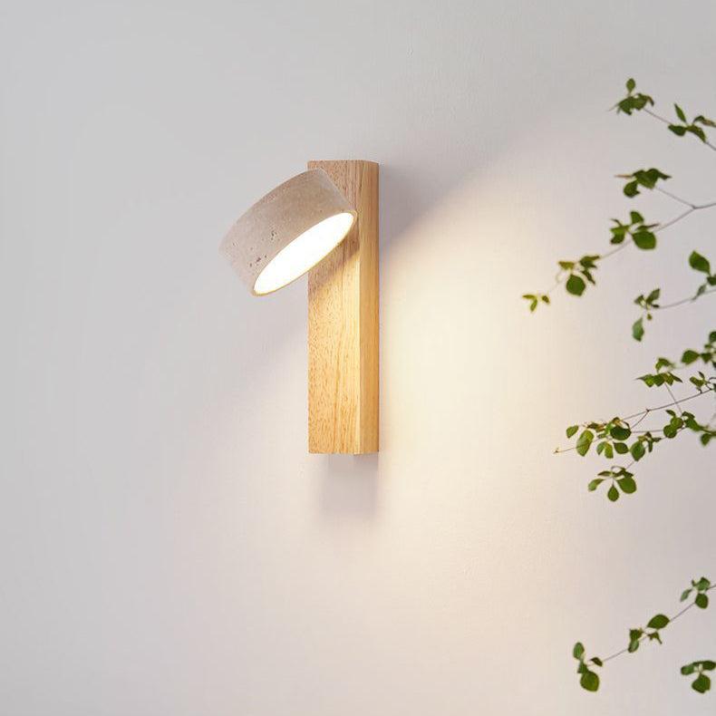 WabiSabi StoneGlow – Off-White Travertin Væglampe i Naturligt Japansk-Inspireret Design