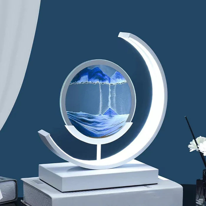 Sandlight Flow – Unik Bordlampe med Kviksand-Effekt til Moderne og Dekorativ Indretning