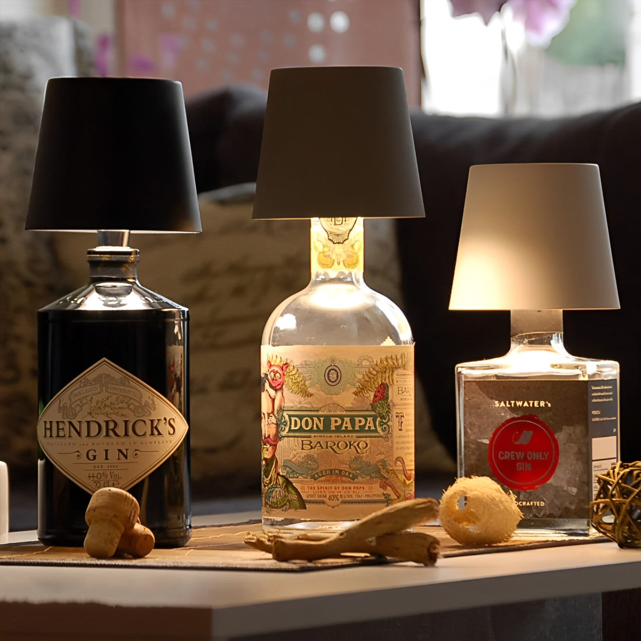 BottleLamp – Trådløs Genopladelig Flaskelampe til Hygge og Dekorativ Belysning
