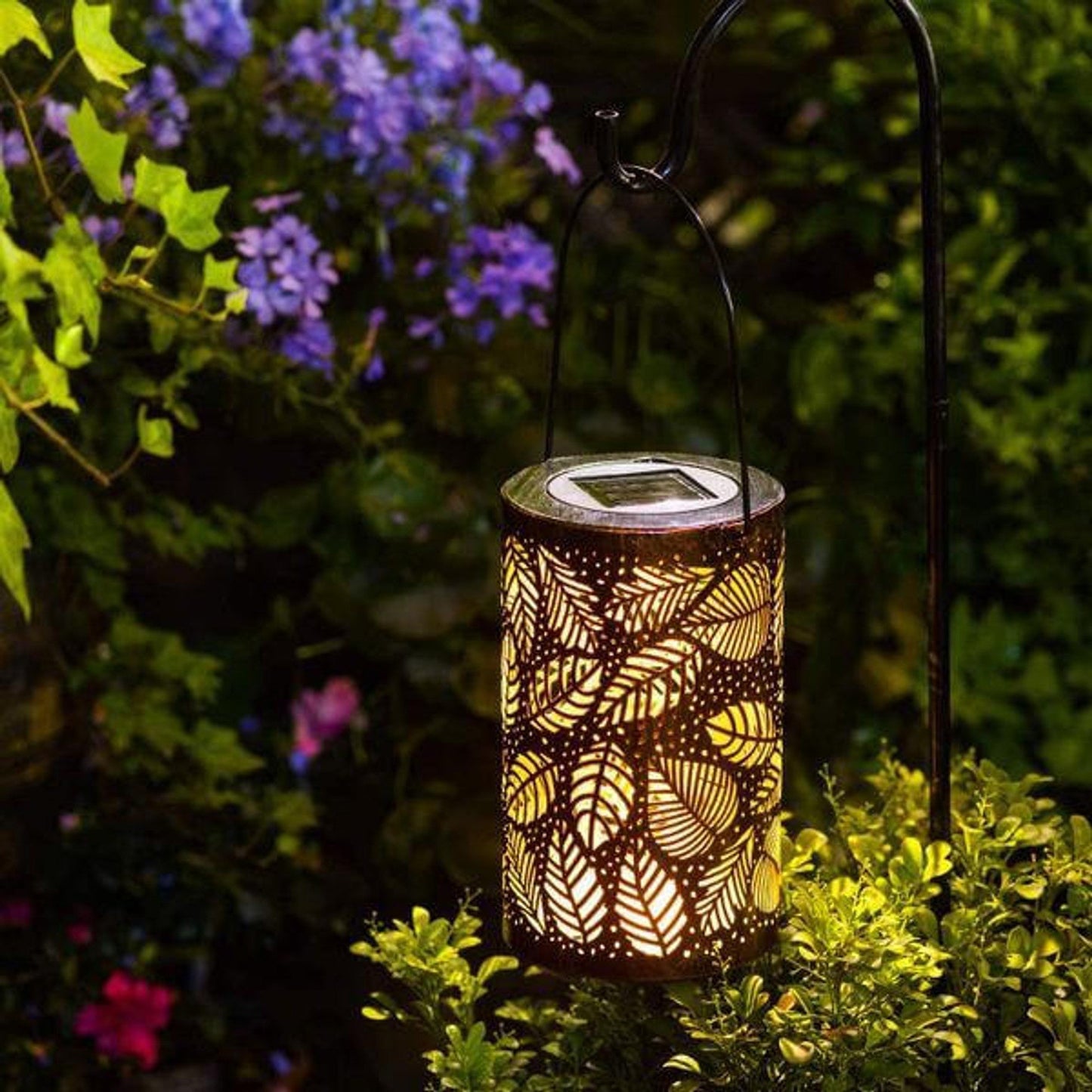 LeafGlow Lantern – Dekorativ Lanterne med Lysende Blade til Stemningsfuld Udendørs- og Indendørsbelysning