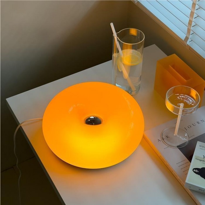 Bauhaus Donut Glow – Multifunktionel Væg- og Bordlampe i Ikonisk Bauhaus Design