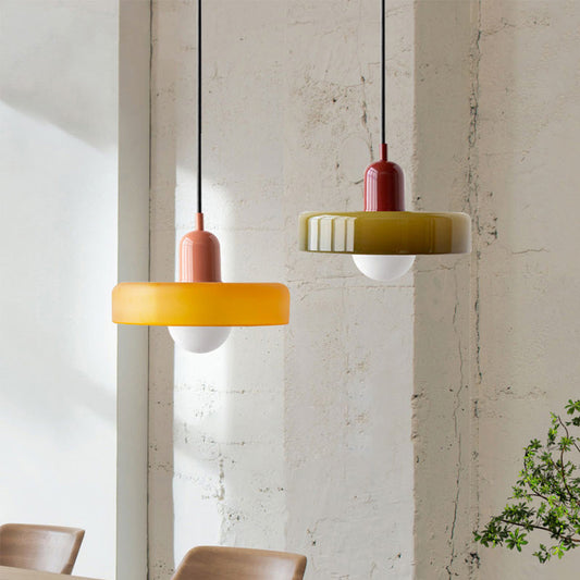 Bauhaus ColorGlass – Pendellampe i Farvet Glas med Ikonisk Bauhaus Design til Moderne Indretning