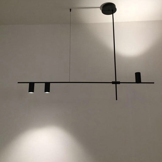 Noreen moderne lysekrone med lang liner – Elegant stilfuld loftslampe til stue, køkken og spisestue