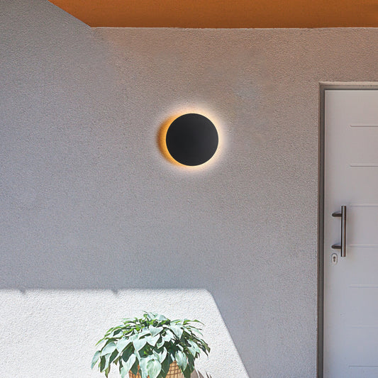 Elegant Runde LED Væglampe Ø18 cm med IP65-vejrafvisende design