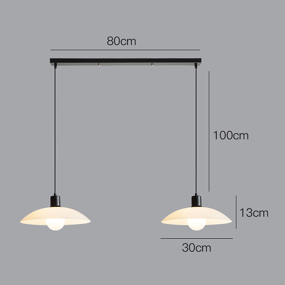 GlassWhite – Minimalistisk Pendellampe i Hvidt Panelglas til Spisestue og Stue