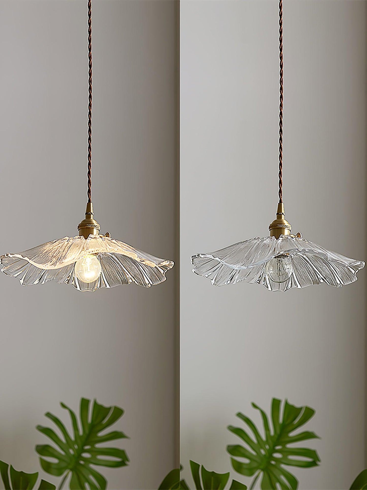FloraGlass Pendant – Elegant Pendellampe i Blomsterglas til Romantisk og Dekorativ Indretning