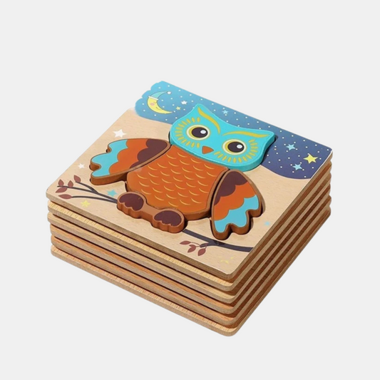 HappyPuzzles – Træpuslespil til Børn 2+ | Sjov & Læring i Farverigt Design
