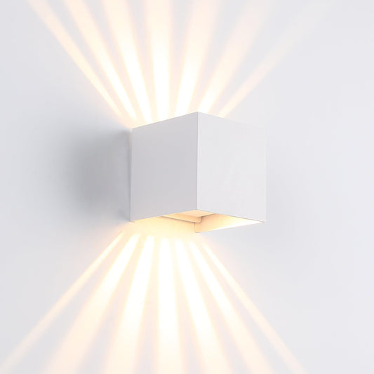 Sølvfarvet IP65 6W Udendørs Væglampe med Smuk Sunset Design