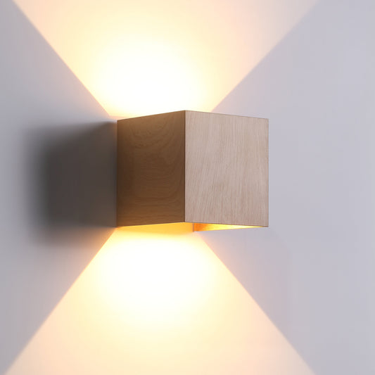 Udendørs Væglampe med LED 6W IP65 - Rustik Træ Design for Udendørsbrug