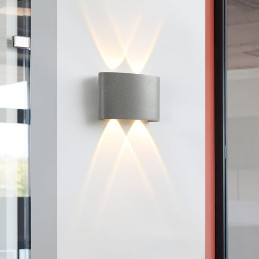 Elegant 4W 12cm Grå Væglampe til Perfekt Belysning
