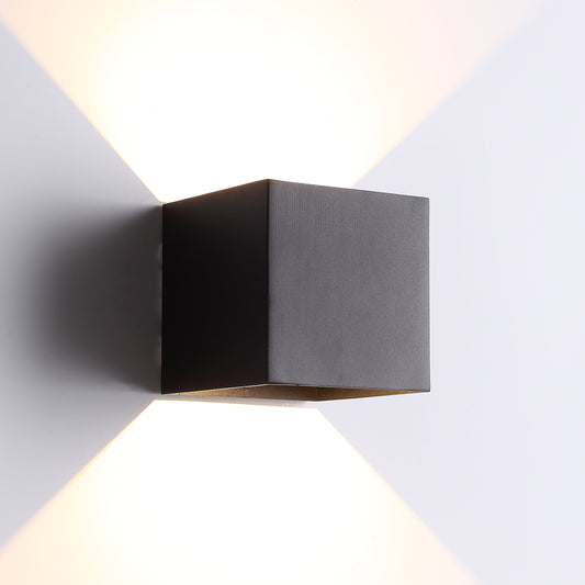 Udendørs LED Væglampe XL IP65 20W – Elegant Sort Perfekt til Udendørsbrug