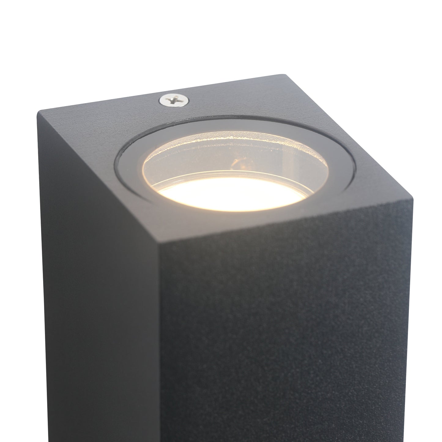Elegant Udendørs Up/Down Square GU10 Væglampe med LED i Sort - Perfekt til Udendørs Belysning