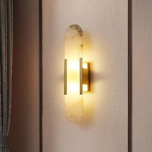Melange AlabasterLine – Aflang Væglampe i Eksklusivt Alabast til Elegant og Stemningsfuld Indretning