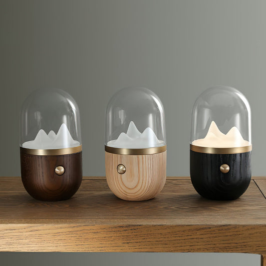 Bjergtop Glow – Unik Natbordslampe i Naturinspireret Design til Hygge og Stemning