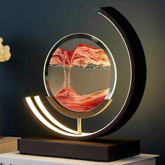 Sandlight Flow – Unik Bordlampe med Kviksand-Effekt til Moderne og Dekorativ Indretning