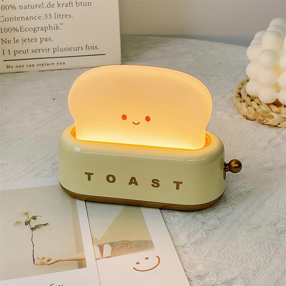 Design af brødrister bordlampe med indbygget batteri – Moderne stilfuld lampe til stue, soveværelse og kontor