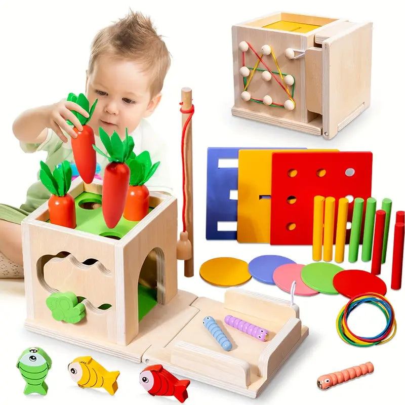 Kreativ 8-i-1 Montessori Legetøjssæt - Til Eventyrlystne Babyer