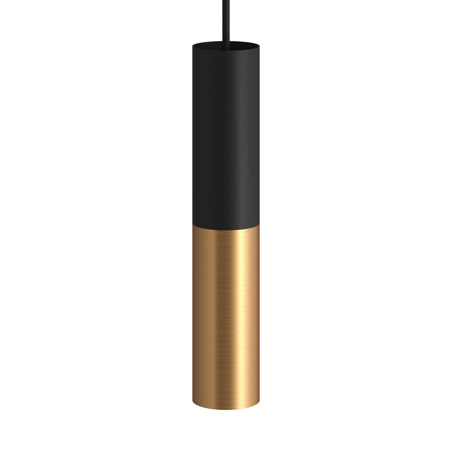 Creative Cables Tube Pendel aus Messing in elegant Schwarz